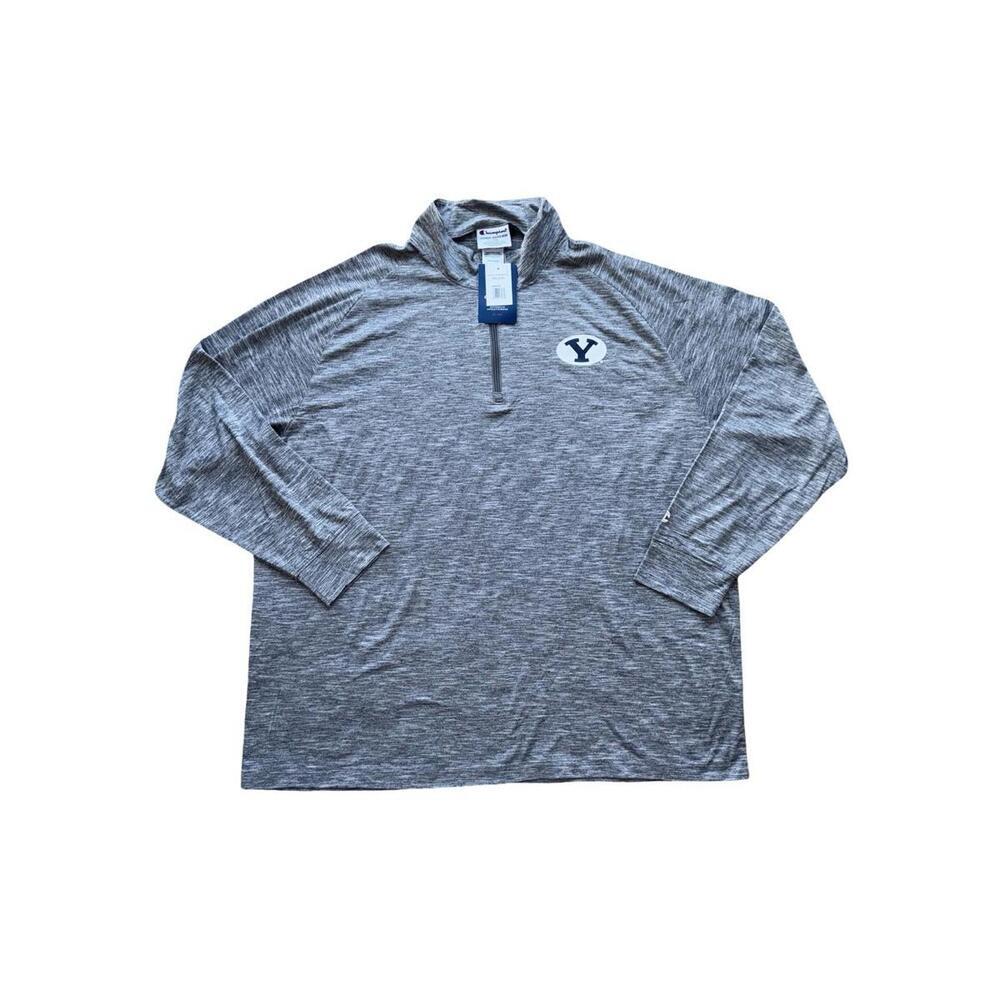 Brigham Young University Cougars Sweater Men 2XL Gray Performance Champion New